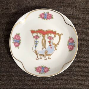 St. Martin Email de Limoges Decore a La Main a.f. Marino Floral Cup Print Saucer